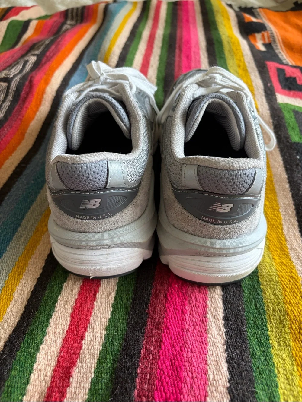 New Balance 999v6 size 10 Gray and White Suede-Trim Athletic Sneaker 4E